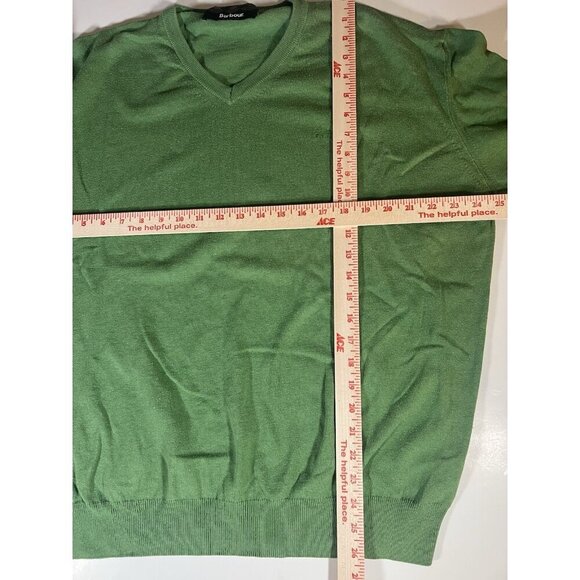 Vintage Barbour lightweight cotton v-neck sweater green sz XXL designer classic - Picture 7 of 9